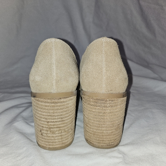 Beige Suede Heels - Picture 5 of 7